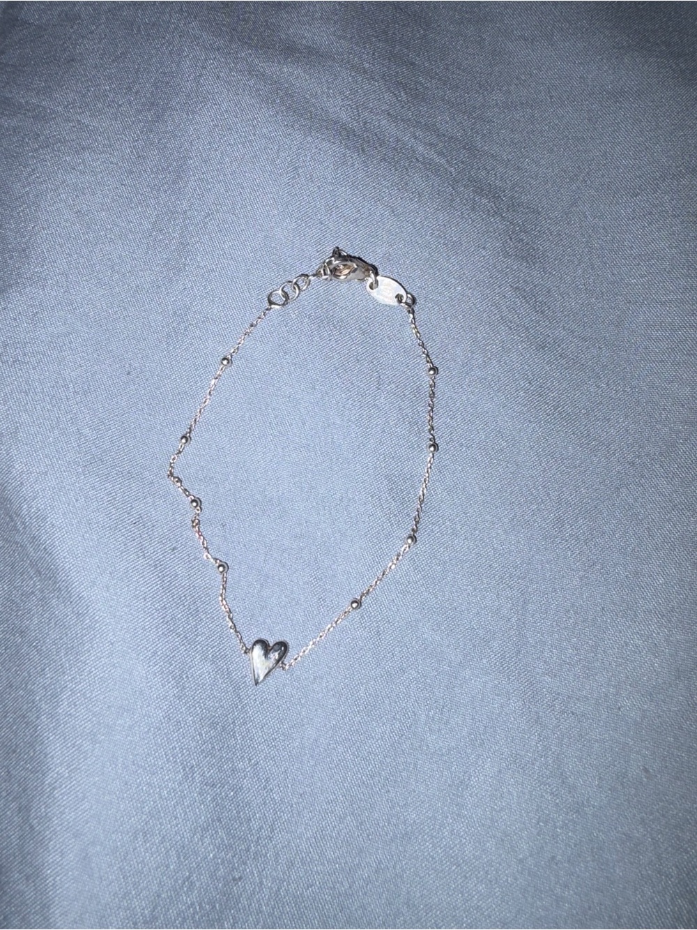 Delicate Sterling Silver .925 Heart Bracelet for Women